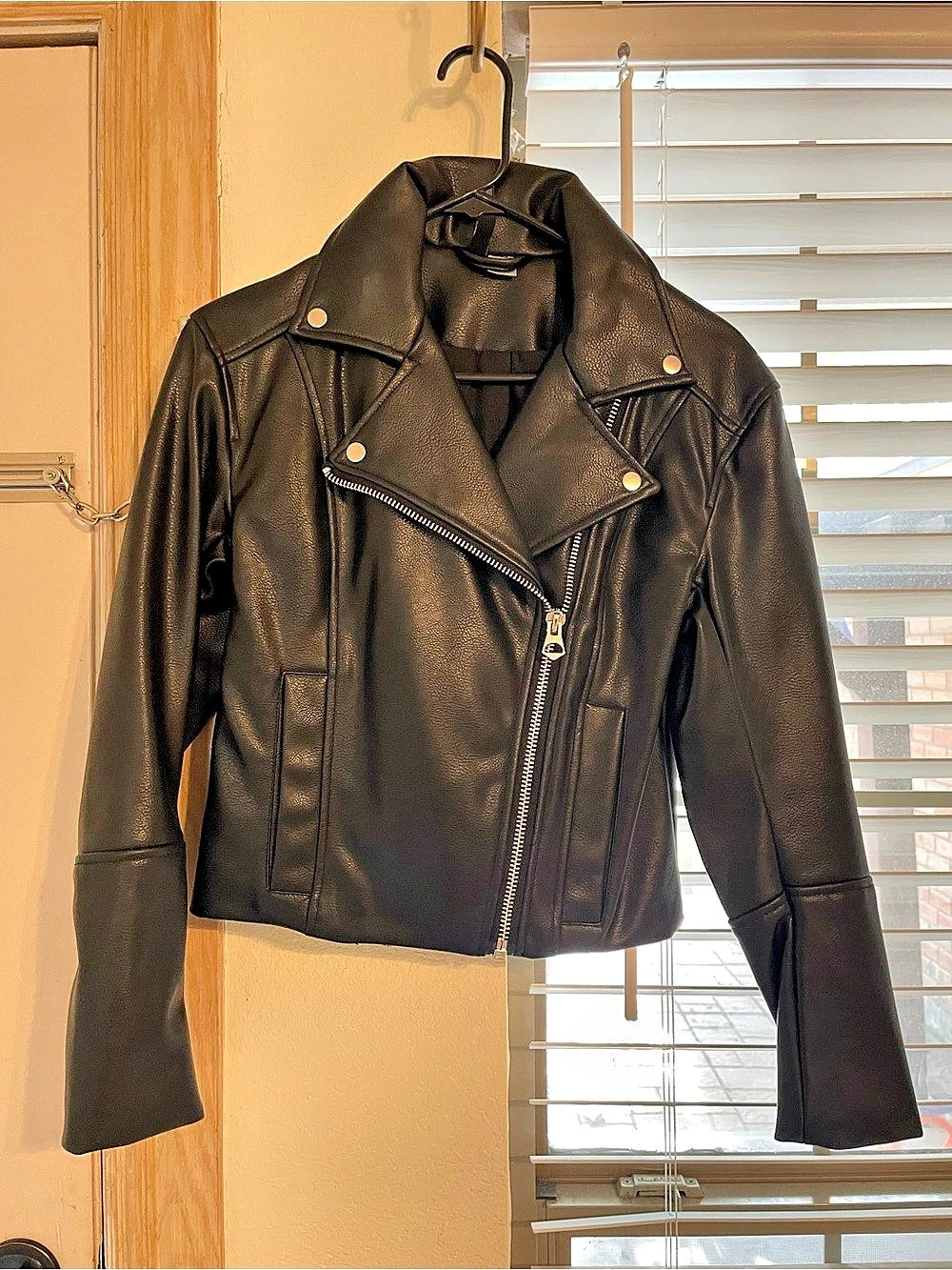 MARC NEW YORK Black Moto Jacket Size XS Like New